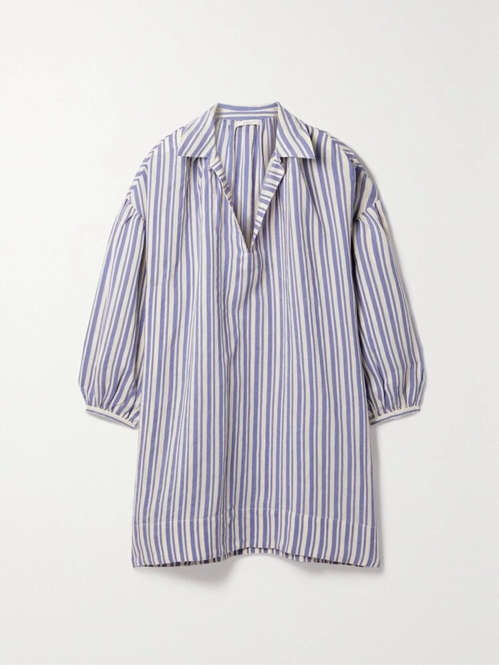 DOEN Marne Striped Silk-voile Mini Dress In Blue SAMPLE